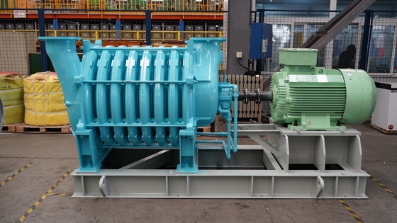 HT250 Shell Multistage Centrifugal Air Blower Airfoil Return Flow Blade Mencapai Tekanan Statik Tinggi