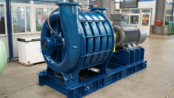 HT250 Shell Multistage Centrifugal Air Blower Airfoil Return Flow Blade Mencapai Tekanan Statik Tinggi