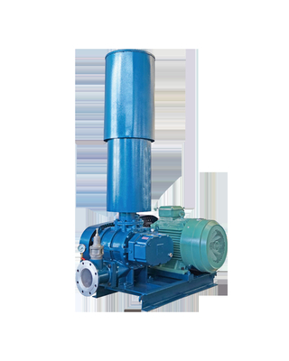 Struktur kompak Akuakultur Akar Blower Aerator Pengolahan Air Limbah Tiga Bilah Tri Lobe Root Blower