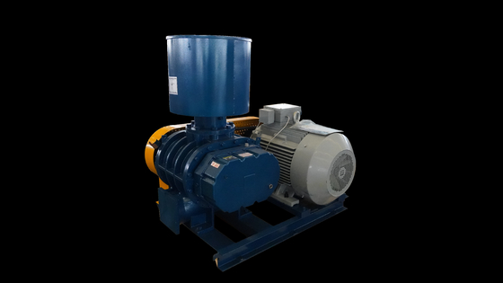Struktur kompak Akuakultur Akar Blower Aerator Pengolahan Air Limbah Tiga Bilah Tri Lobe Root Blower