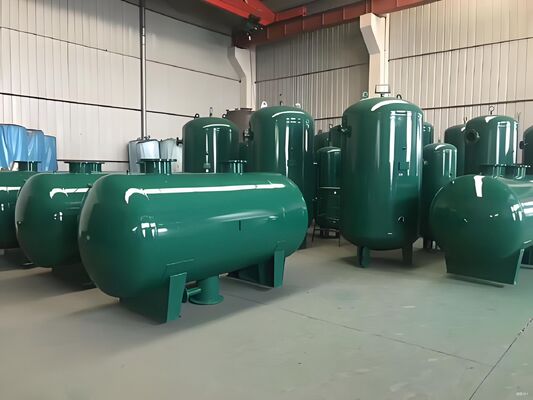 Tangki penyimpanan gas industri vertikal dan horizontal memenuhi standar keselamatan yang ketat